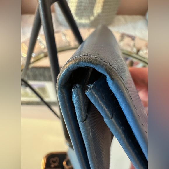 Prada Cobalt Blue Vertical Wallet with COA - Picture 8 of 12